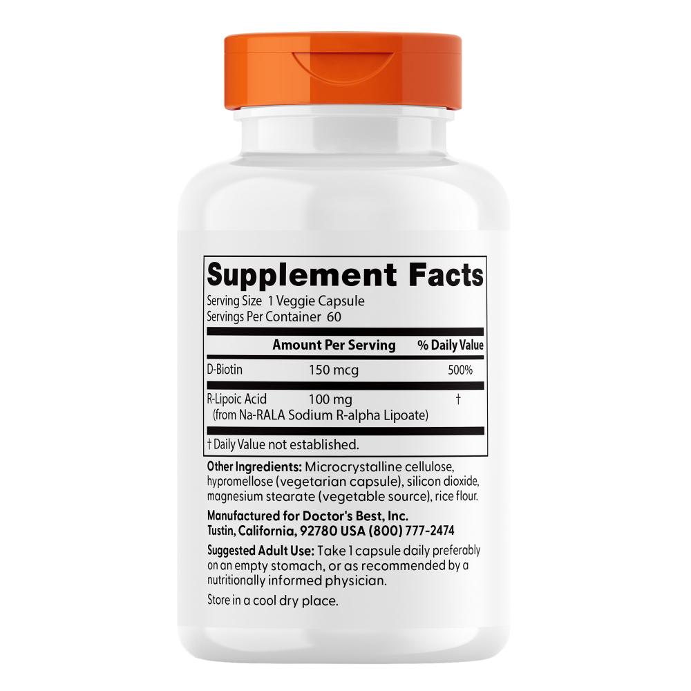 Stabilisierte R-Liponsäure mit bioverstärktem Na-RALA, 100 mg