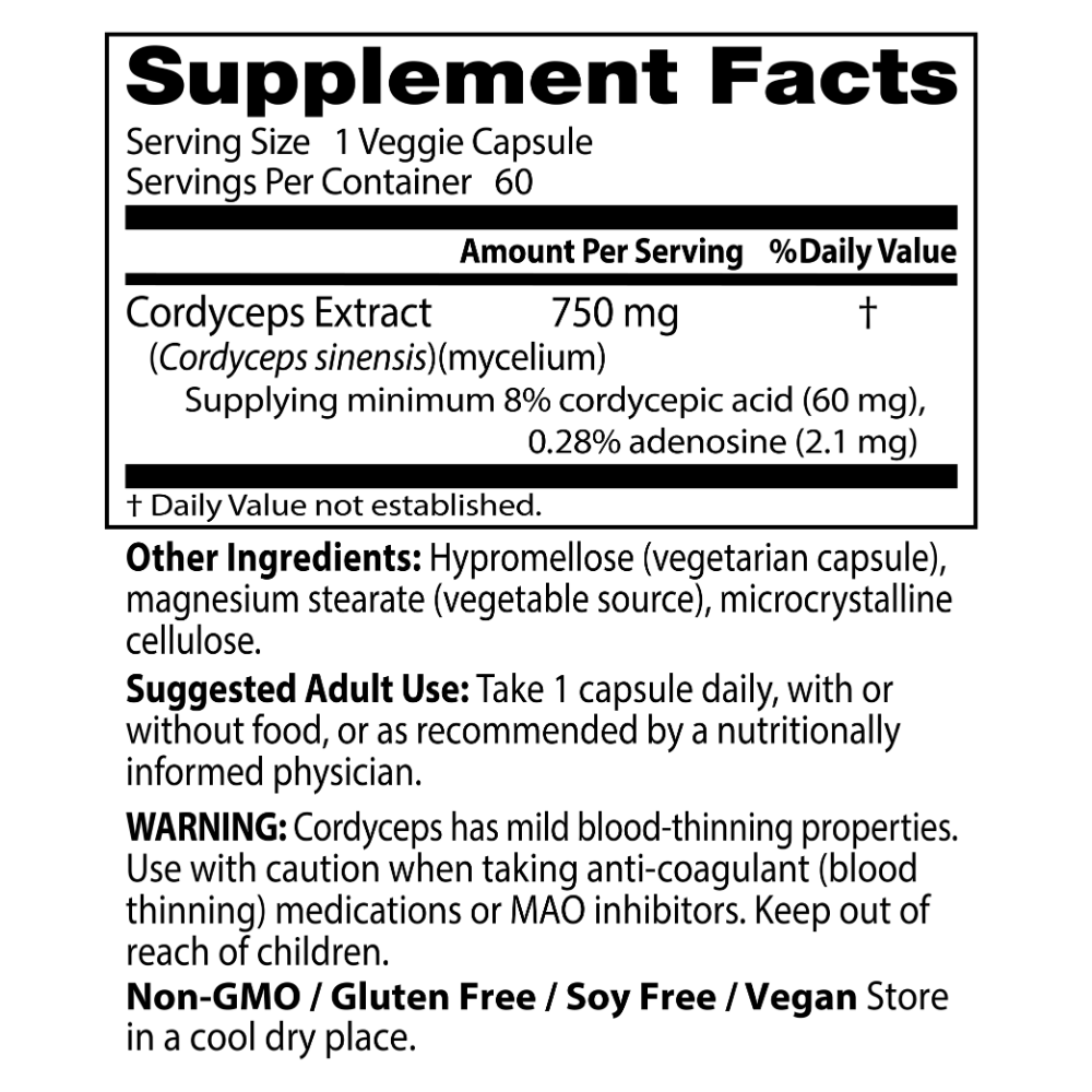 Ultra Cordyceps, 750mg