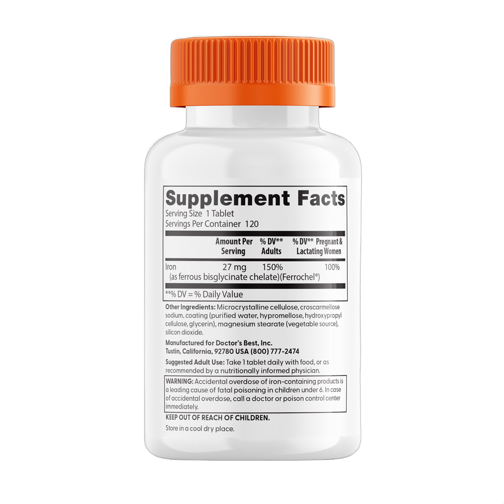 High Absorption Iron with Ferrochel, 27mg