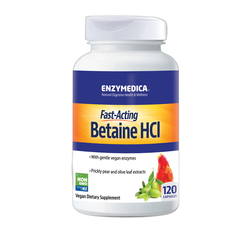 Bétaïne HCl, soulagement des brûlures d'estomac et de l'indigestion,