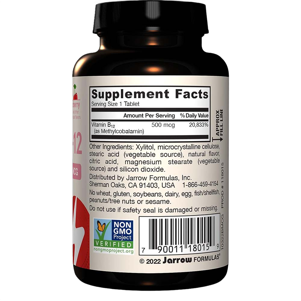 Vitamin Methyl B-12, 500mcg, Cherry Flavour