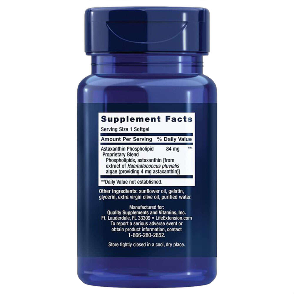 Astaxanthine avec phospholipides, 4 mg