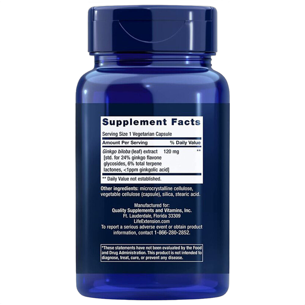 Ginkgo biloba, 120 mg