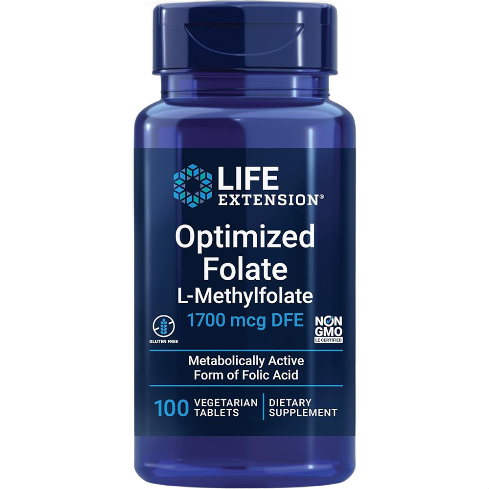 Optimized, Folate L-méthylfolate, 1 700 mcg DFE