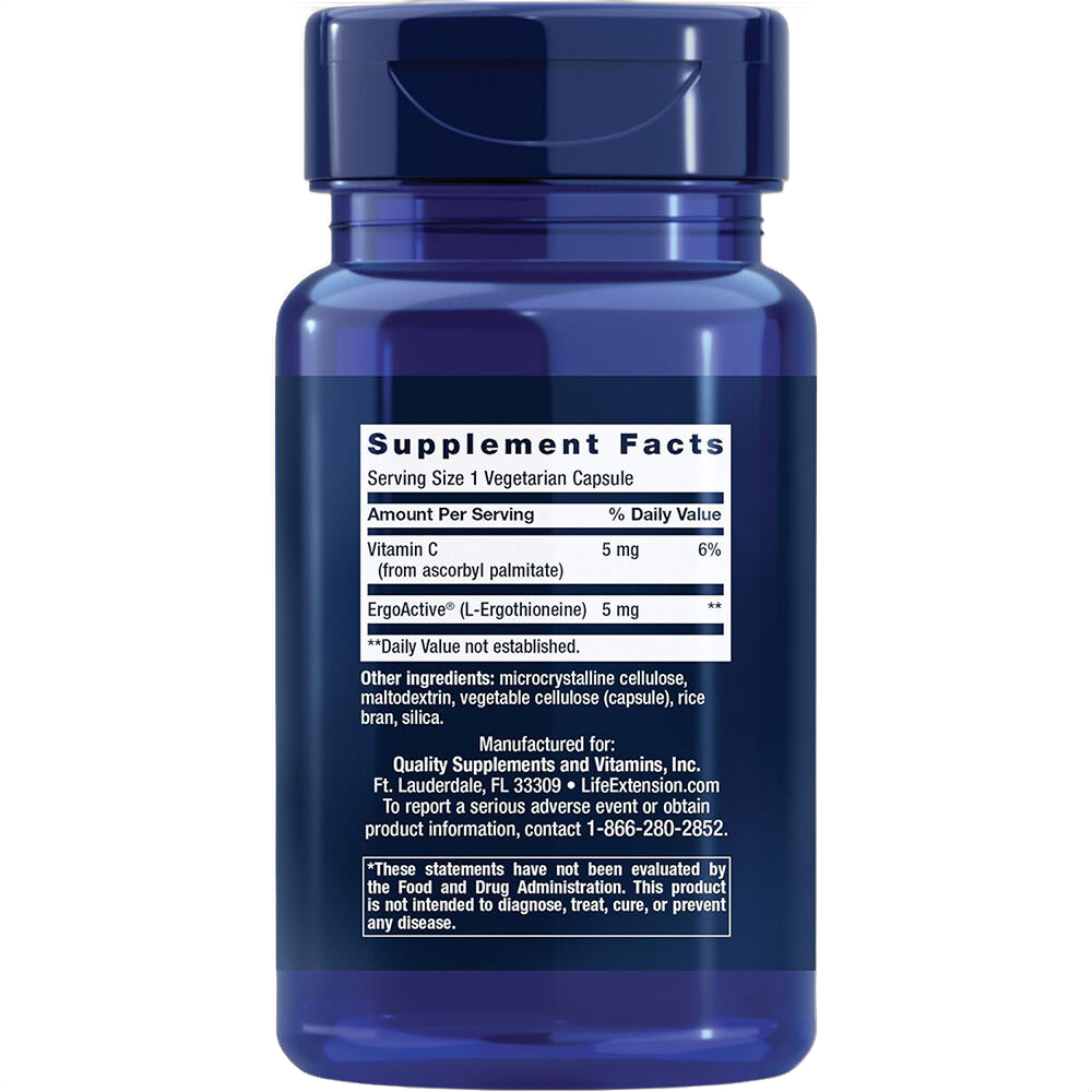 L-ergotioneina essenziale per la giovinezza, 5 mg