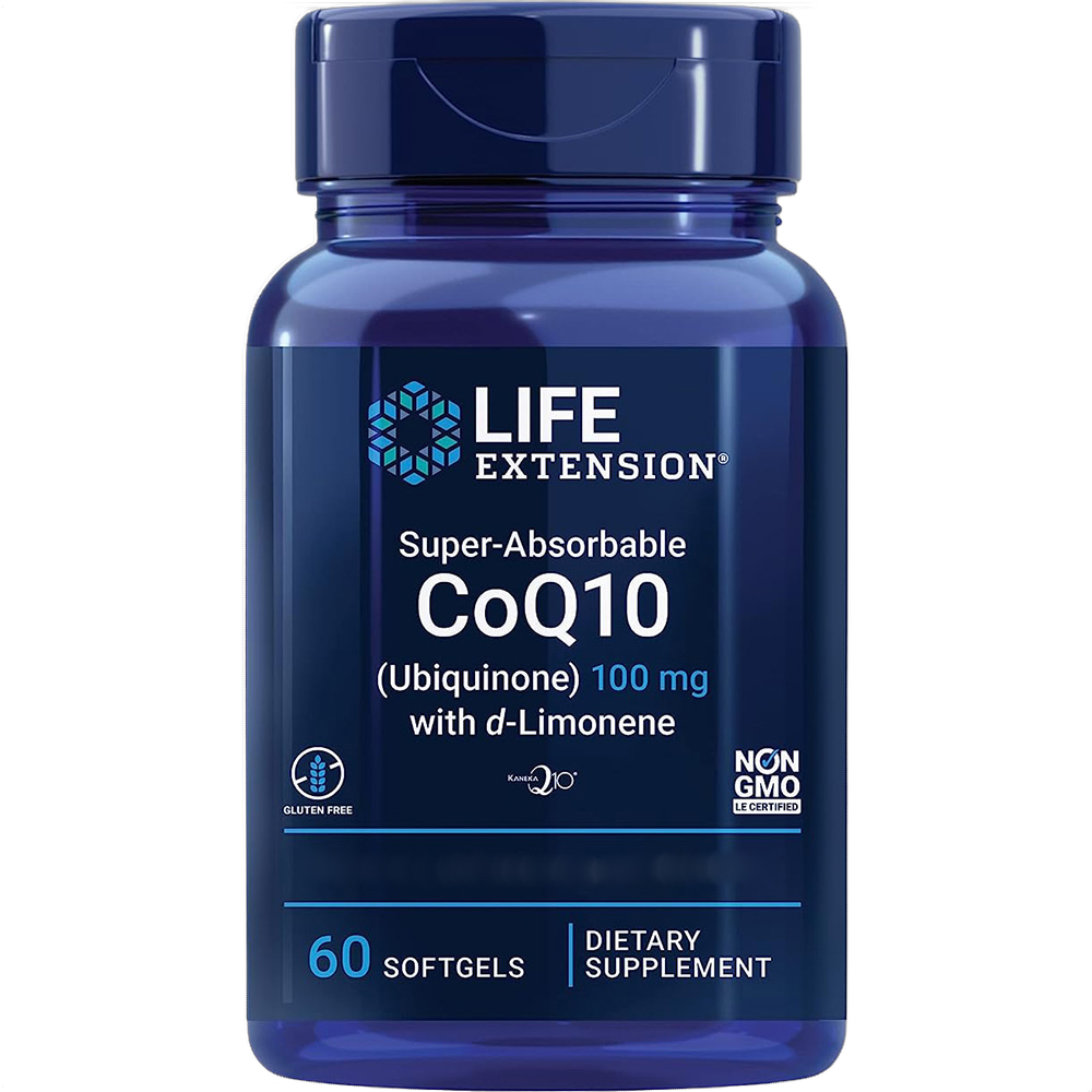 CoQ10 (ubiquinona) superabsorbible con d-limoneno, 100 mg