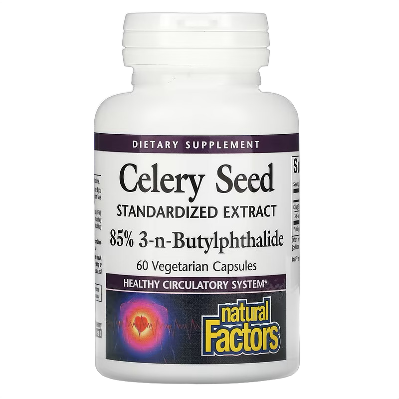 Celery Seed, Semilla de apio, 85 % de 3-n-butilftalidas