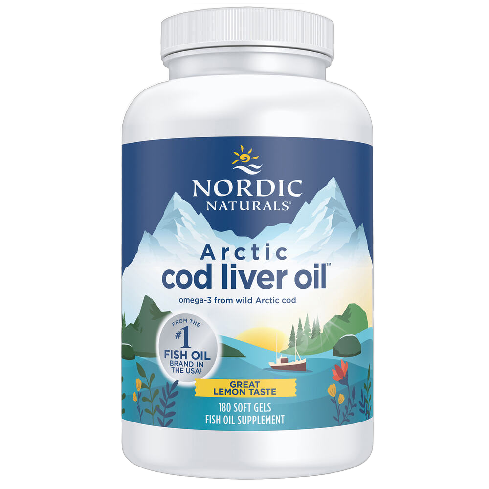 Arctic Cod Liver Oil, (olio di fegato di merluzzo), 750 mg Omega-3, aroma di limone