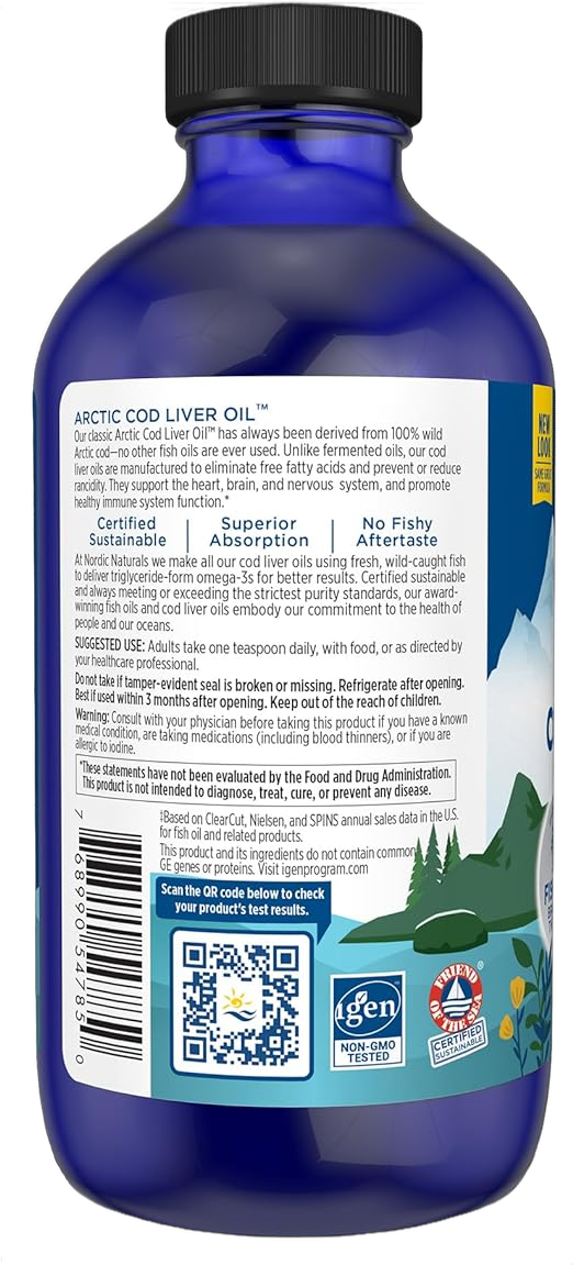 Arctic Cod Liver Oil, 1060mg Omega-3, Orange