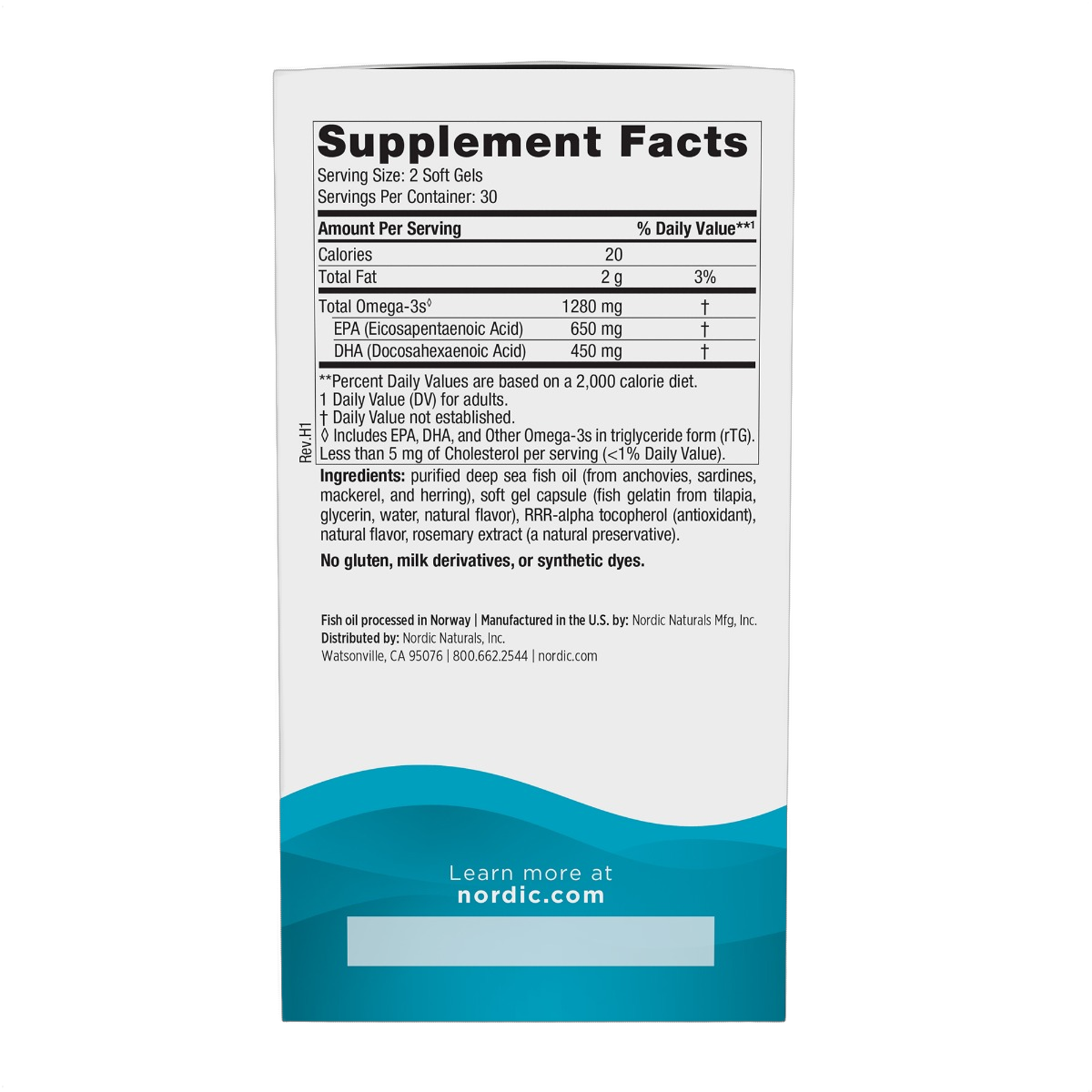 Ultimate Omega,, Huile de poisson oméga-3, 1 280 mg d'oméga-3, citron