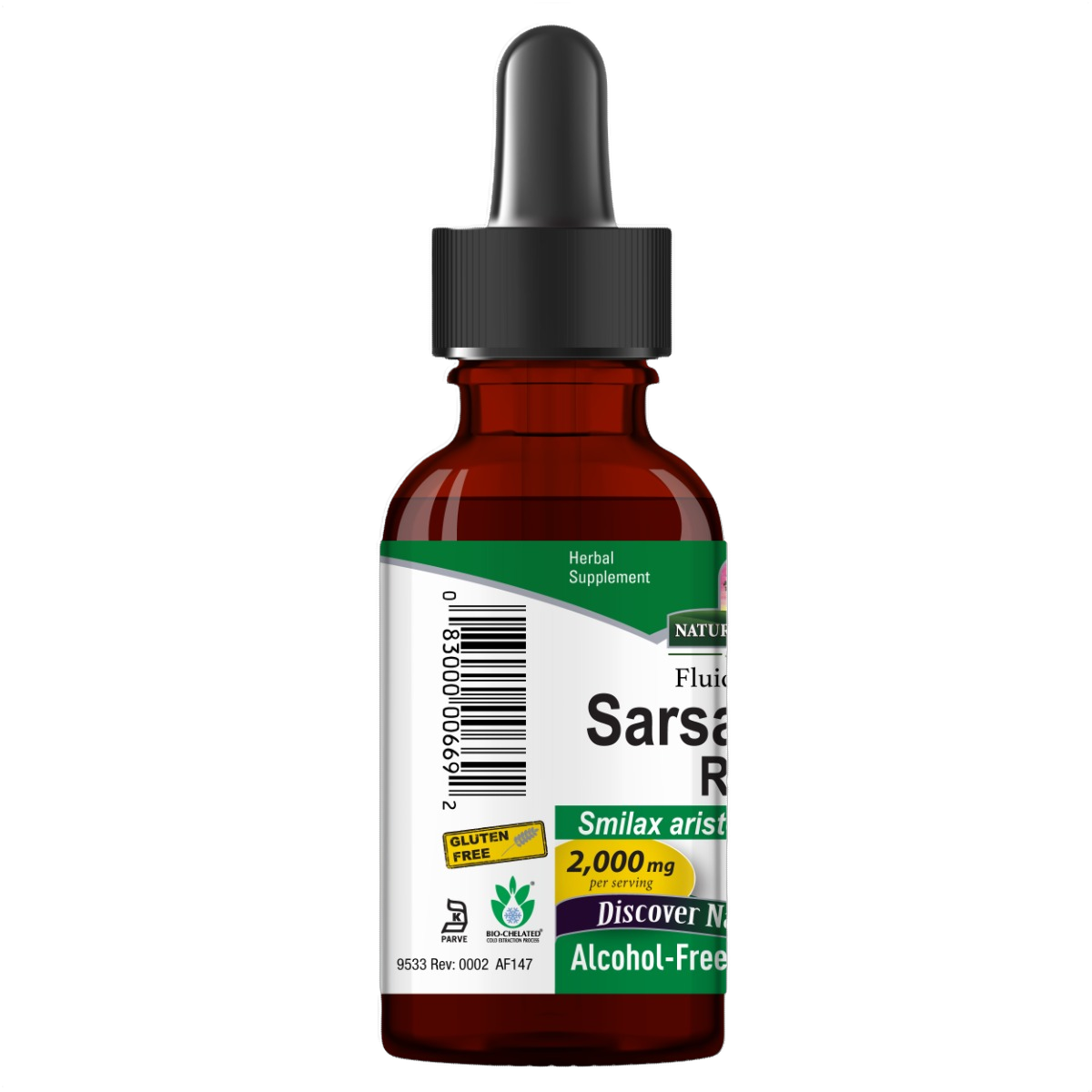 Raíz de zarzaparrilla, sin alcohol