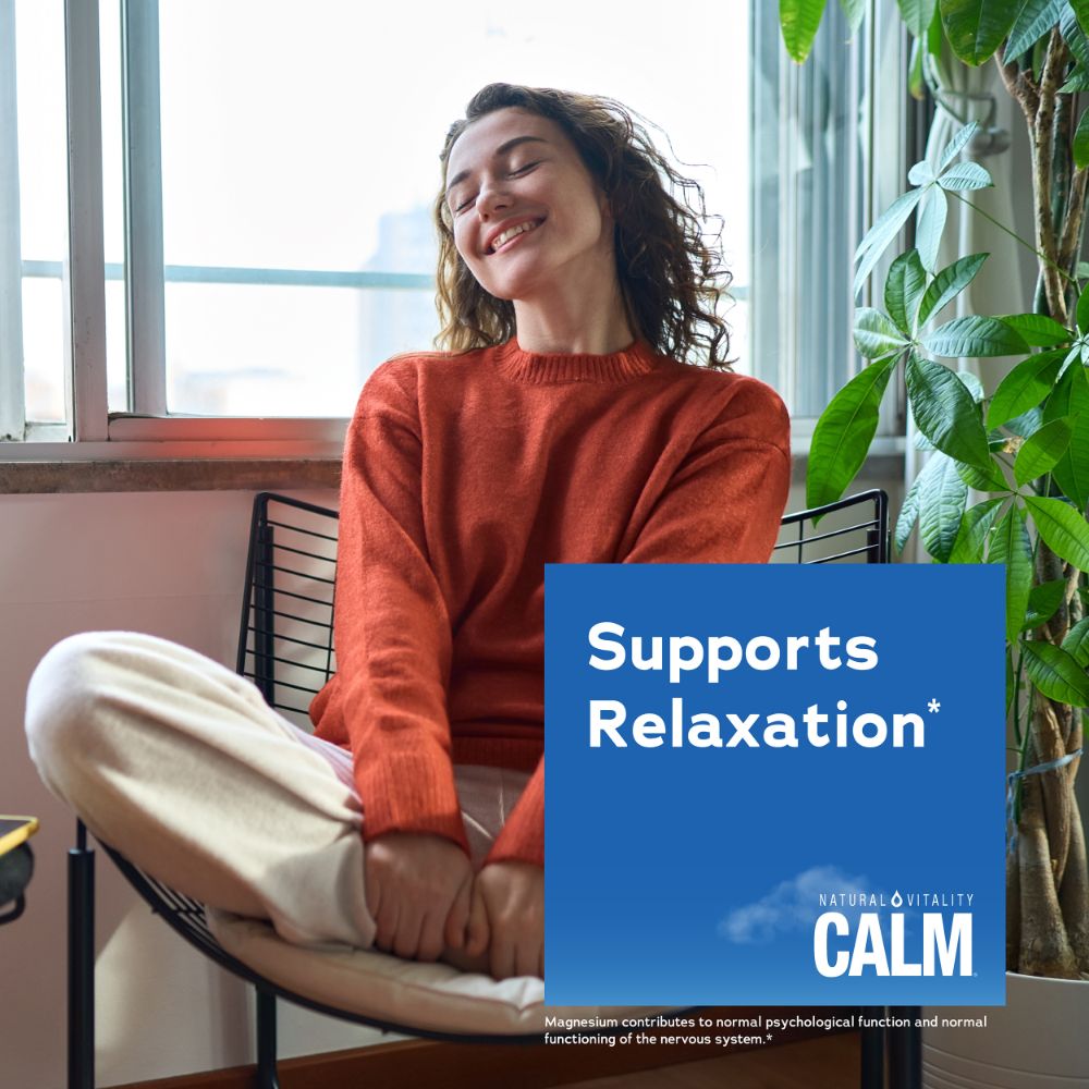 Bebida relajante CALM®, sabor frambuesa y limón