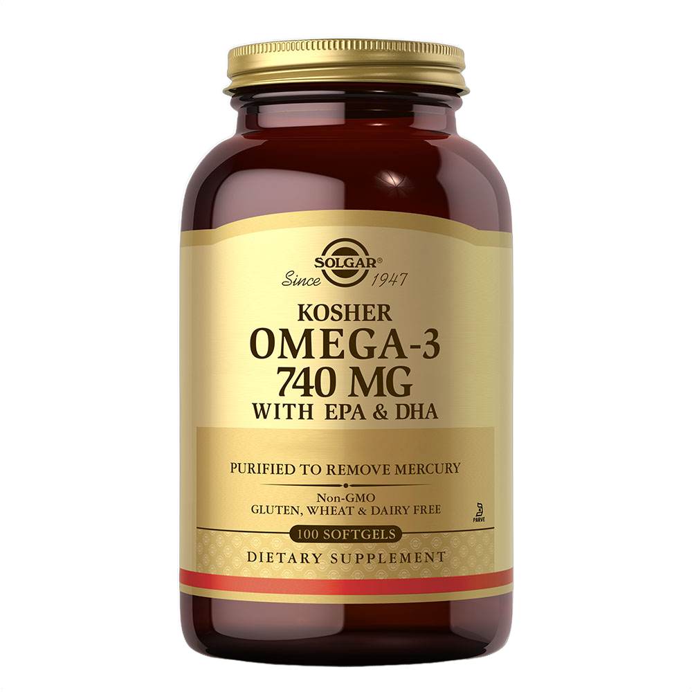 Aceite de pescado omega-3, 740 mg