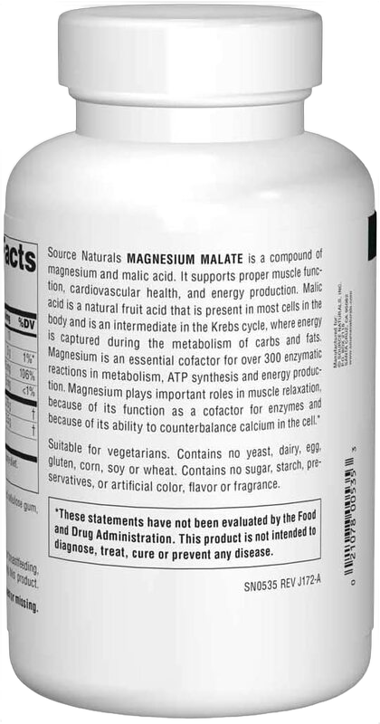Malate de magnésium, 1 250 mg