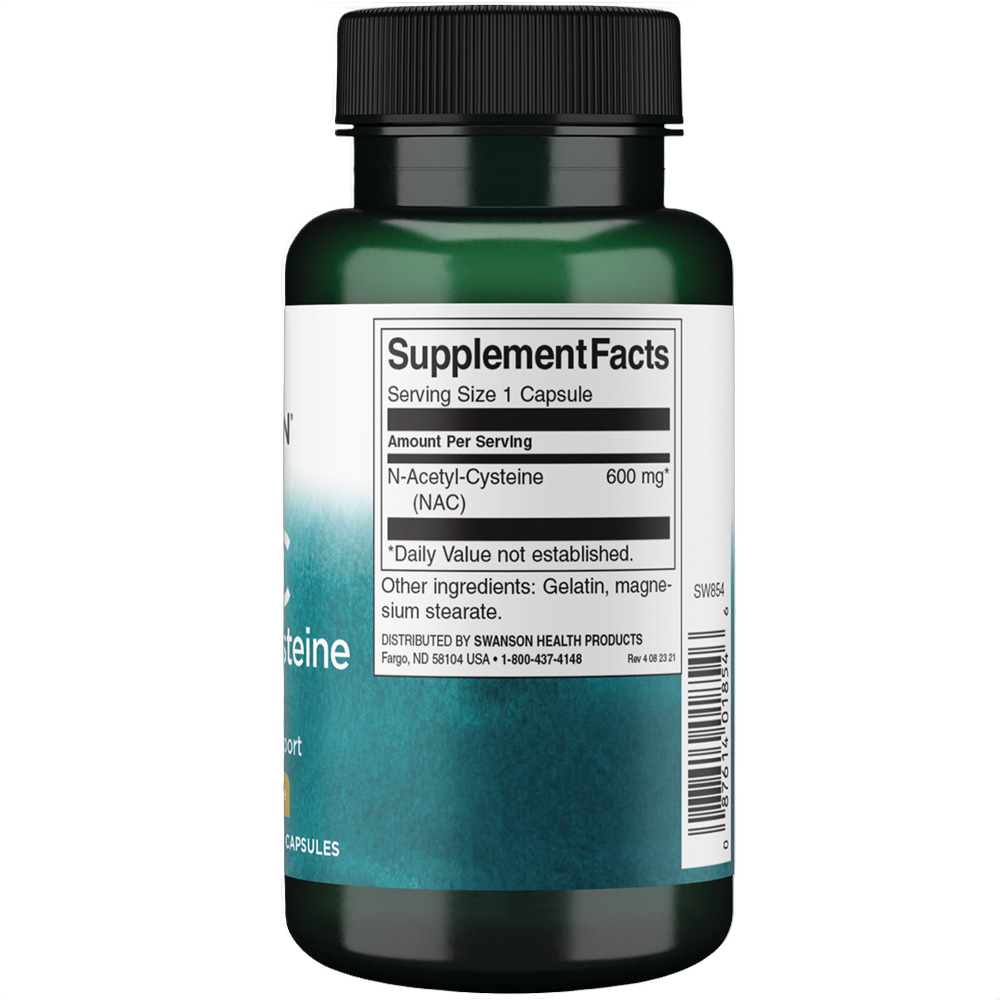 N-acetilcisteína, 600 mg