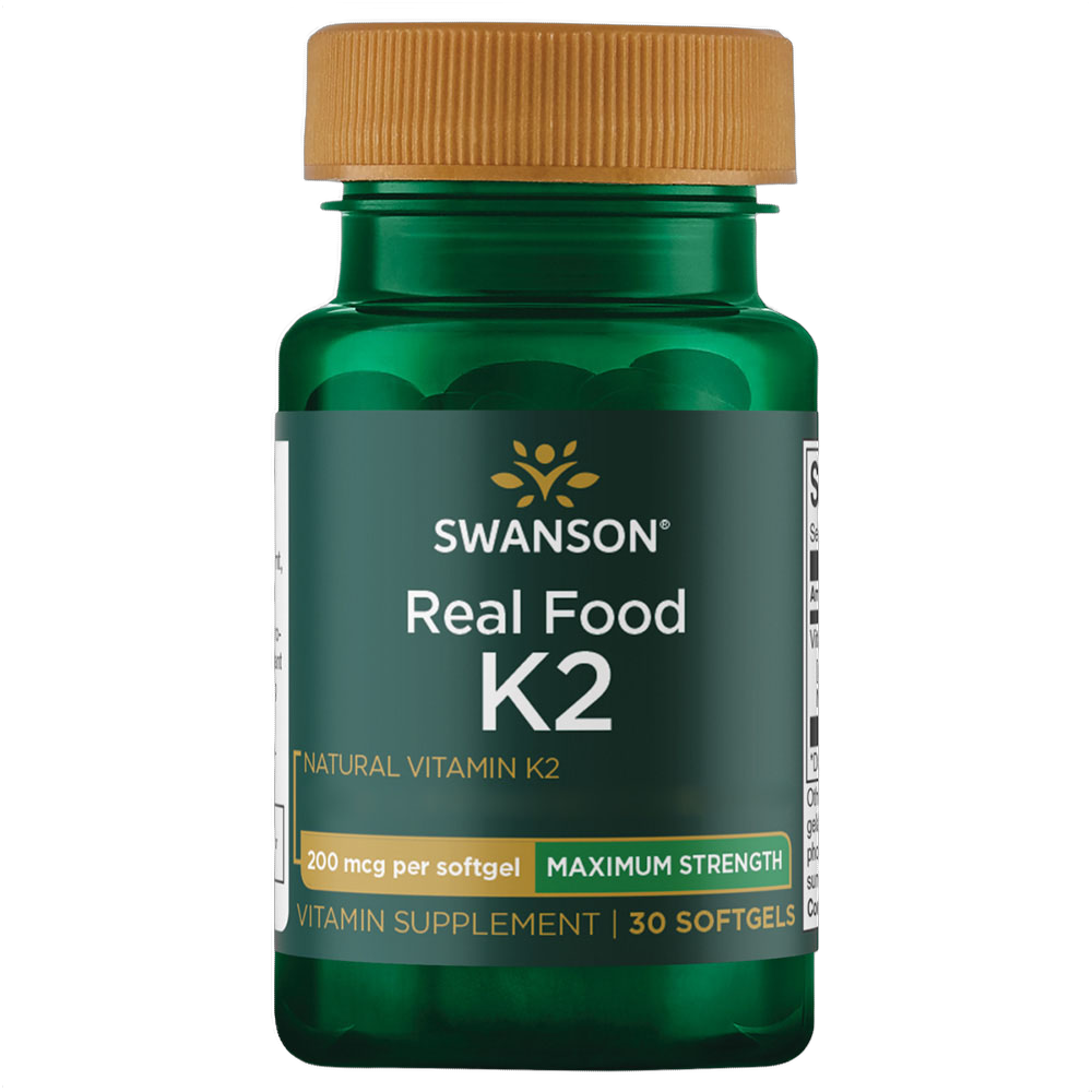 Maximale Stärke Echtes Lebensmittel Vitamin K2, 200 mcg