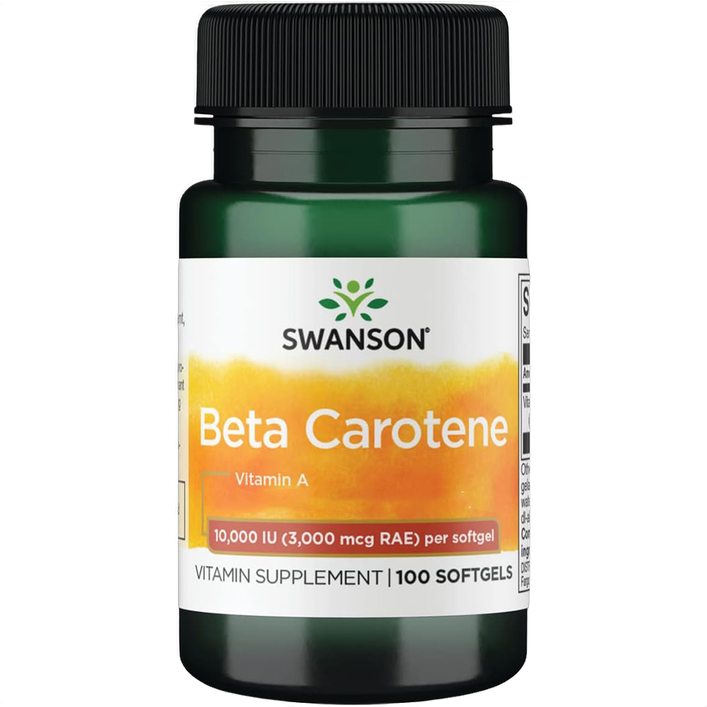 Beta carotene, 10.000 UI (3.000 mcg)