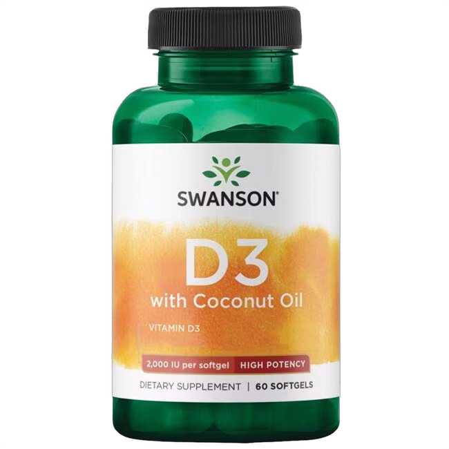 Vitamin D3 mit Kokosnussöl, 2.000 IE (50 mg)