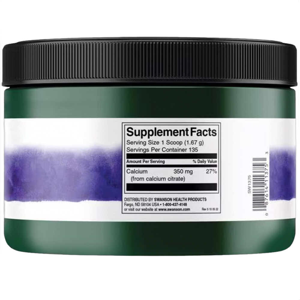 100% Pure Calcium Citrate Powder, unflavoured