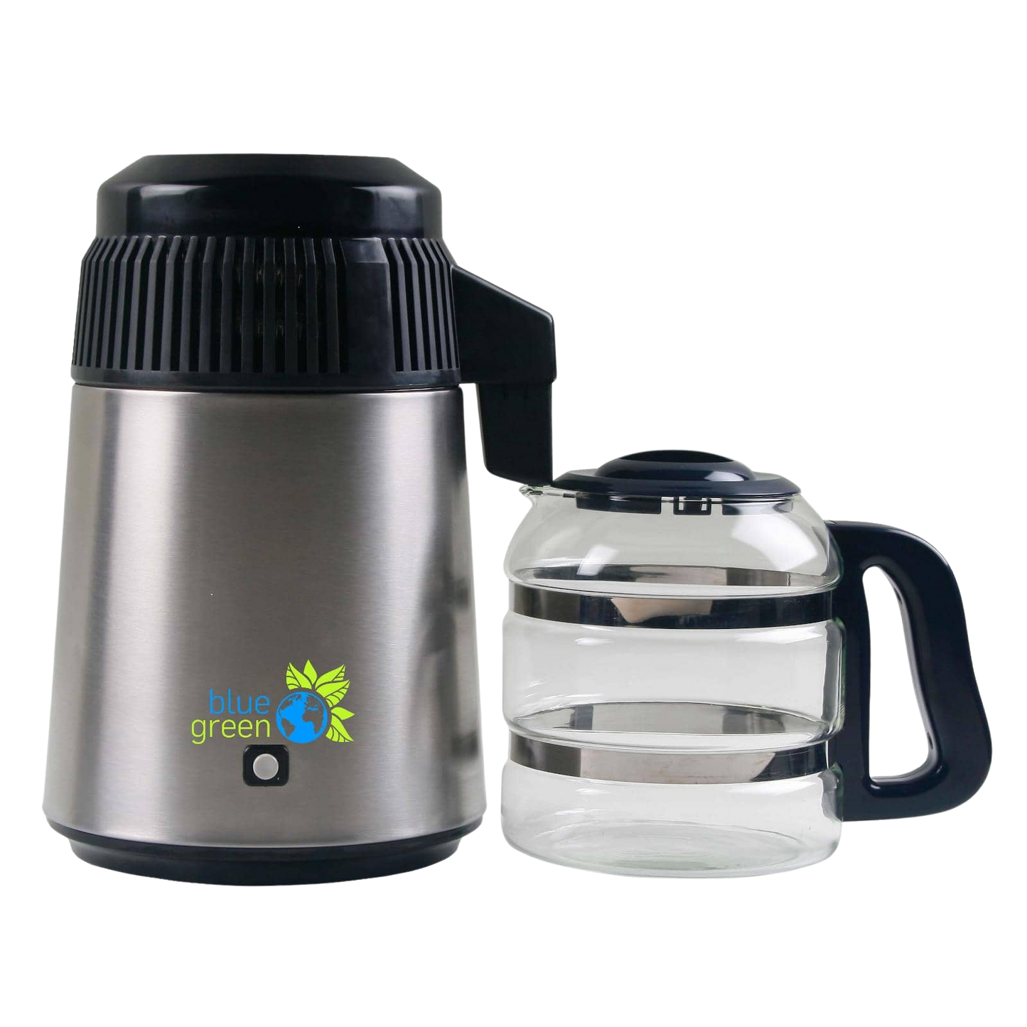 Water Pro, Distillateur d'eau, acier inoxydable/noir - avec carafe en verre