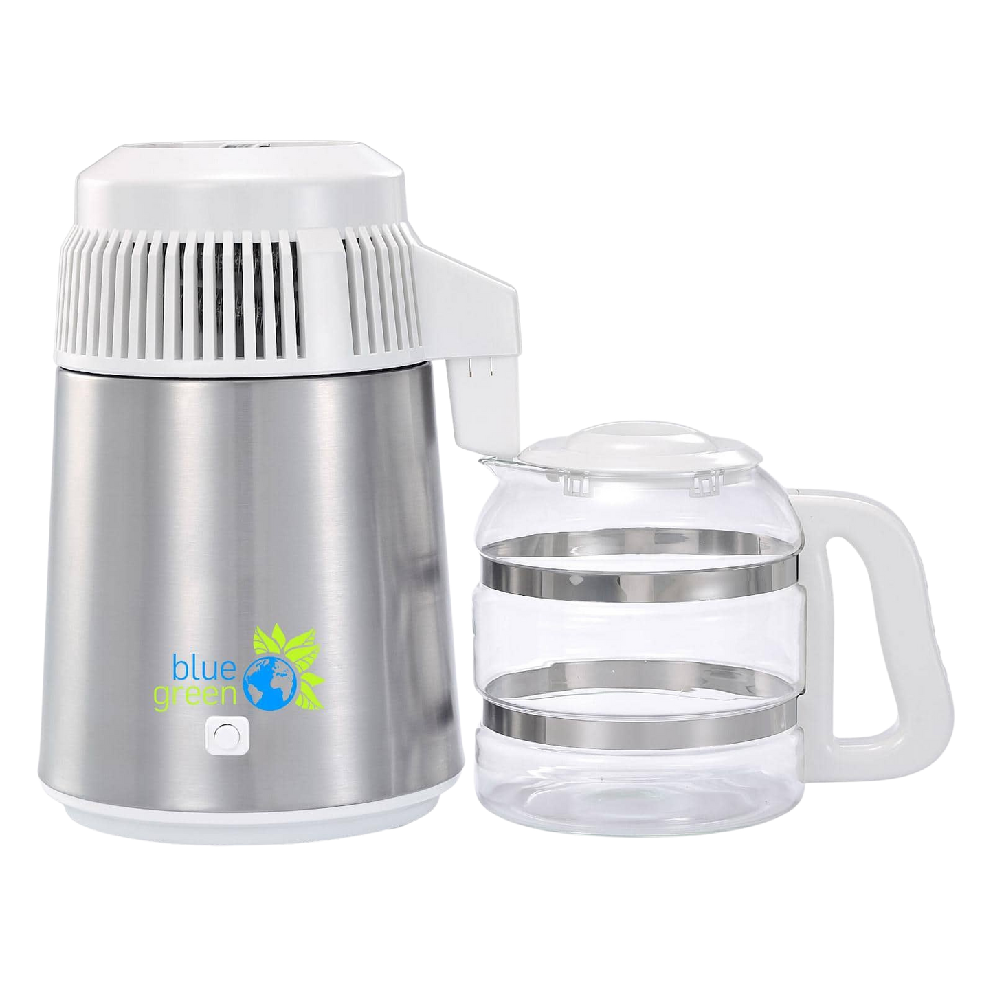 Water Pro, Distillateur d'eau, acier inoxydable/blanc - avec carafe en verre