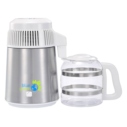 Water Pro, Distillateur d'eau, acier inoxydable/blanc - avec carafe en verre