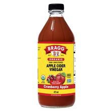 Vinagre de sidra de manzana ecológico con arándano rojo y manzana