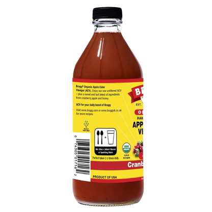 Bio-Apfelessig mit Cranberry und Apfel