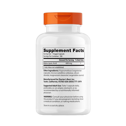 Acide alpha-lipoïque, 600 mg
