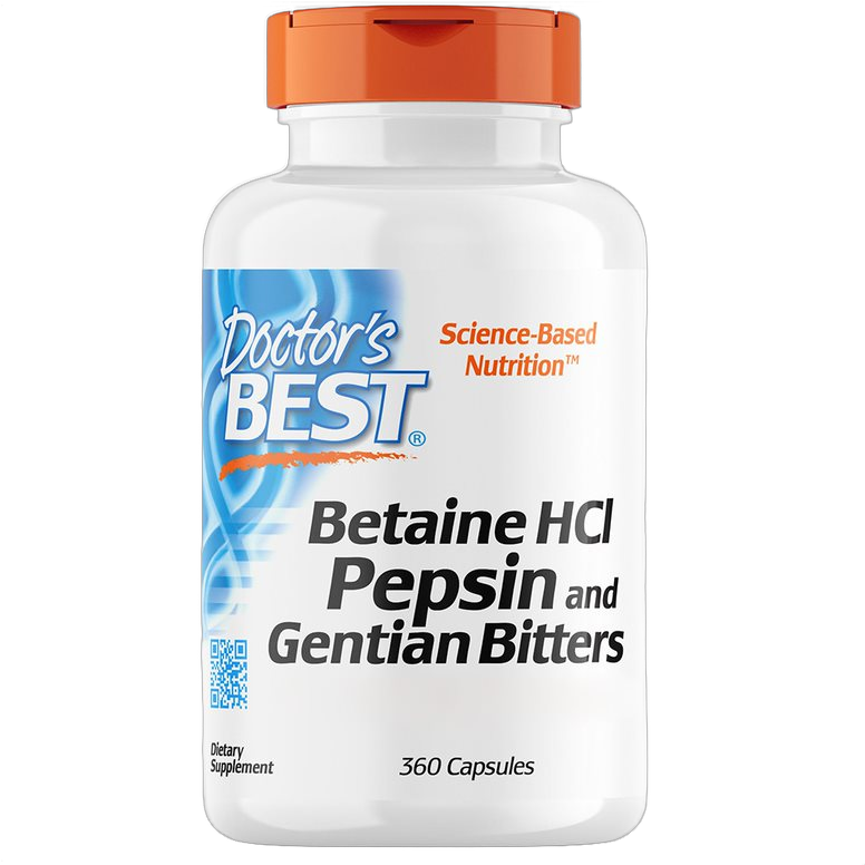 Bétaïne HCL, pepsine et gentiane amère