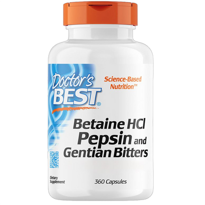 Bétaïne HCL, pepsine et gentiane amère
