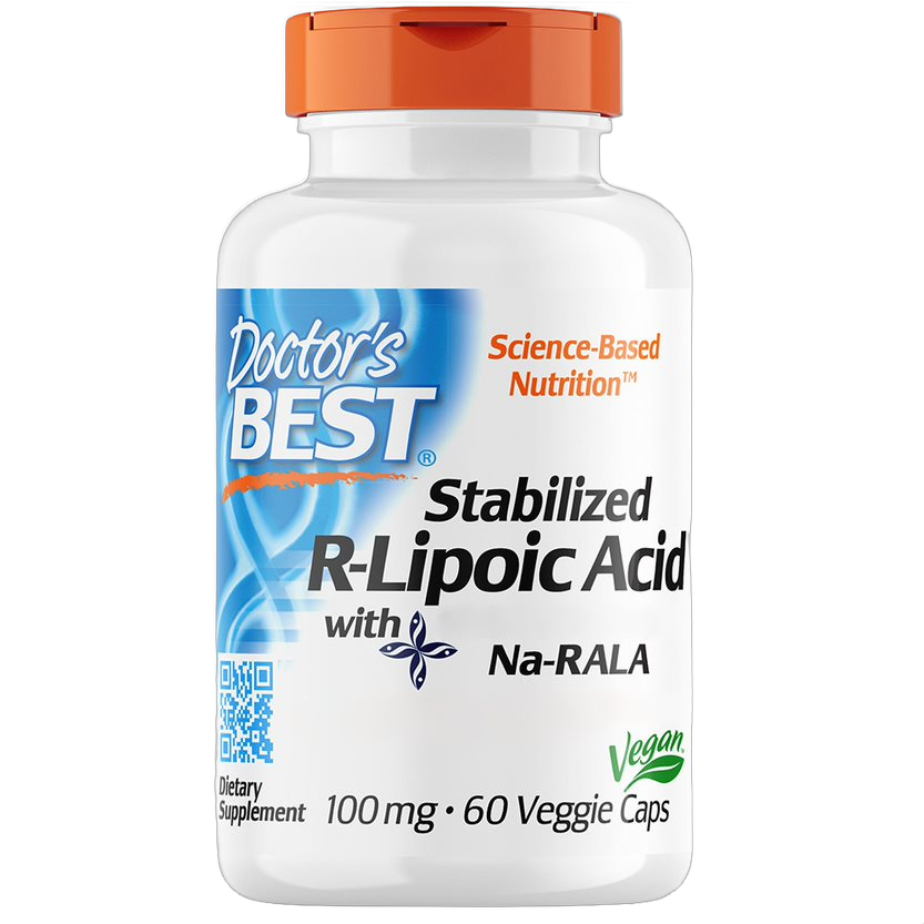 Stabilized R-Lipoic Acid with BioEnhanced Na-RALA, 100mg