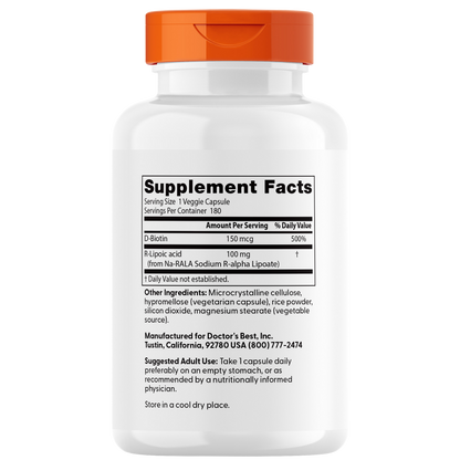 Stabilized R-Lipoic Acid, 100mg