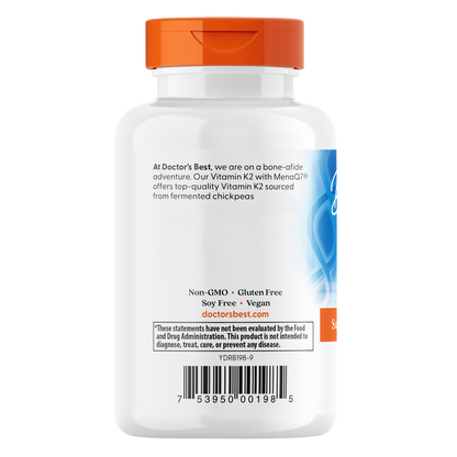 Vitamina K2 natural MK-7 con MenaQ7, 45 mg