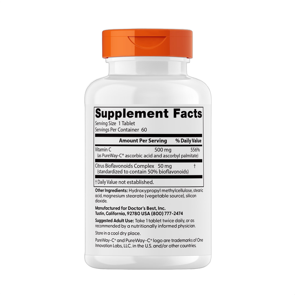 Vitamine C à haute absorption avec PureWay-C, 500 mg