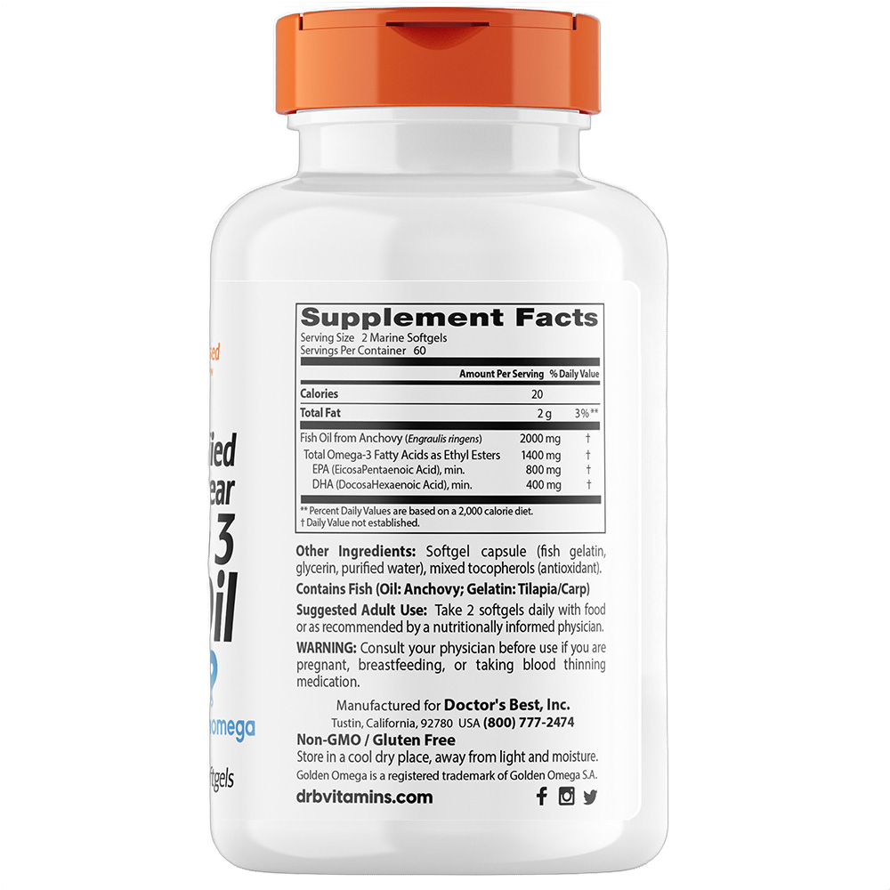 Aceite de pescado omega 3, 1.000 mg