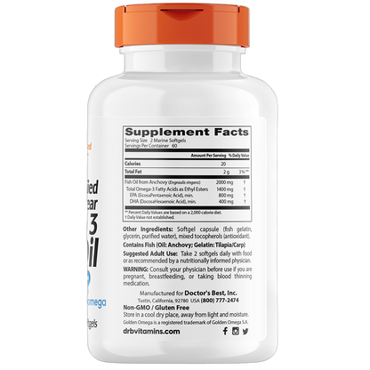 Aceite de pescado omega 3, 1.000 mg