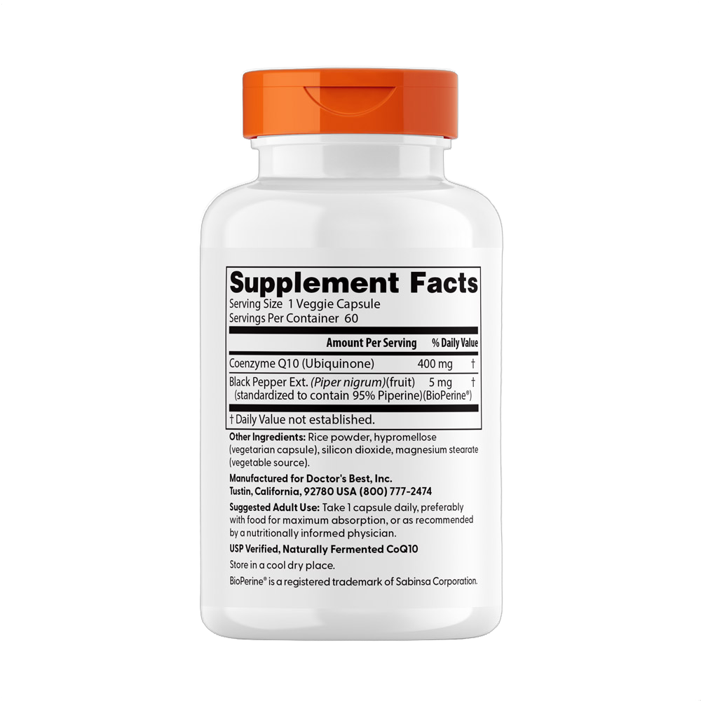 CoQ10 de alta absorción con BioPerine, 400 mg