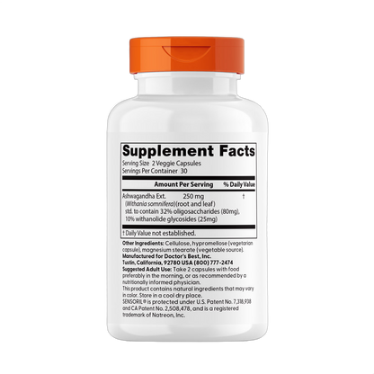 Ashwagandha con Sensoril, 125 mg