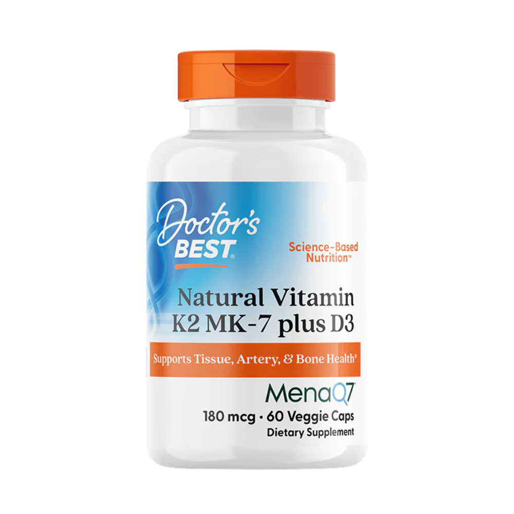 Vitamina K2 MK-7 natural con MenaQ7 Plus D3, 180 mcg