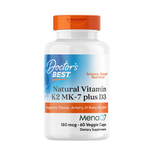 Vitamina K2 MK-7 natural con MenaQ7 Plus D3, 180 mcg