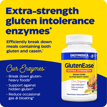 GlutenEase, Extra fort, pour faciliter la dégradation du gluten,