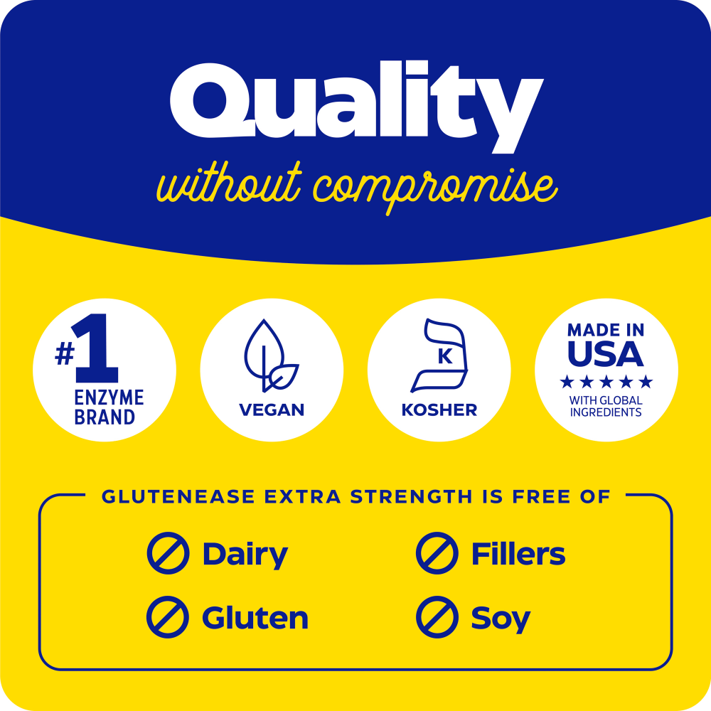 GlutenEase, Extra fort, pour faciliter la dégradation du gluten,