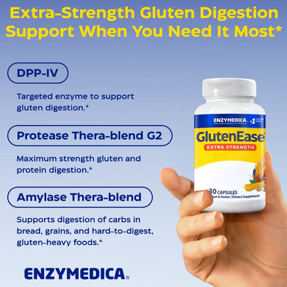 GlutenEase Extra Strength, to aid gluten breakdown