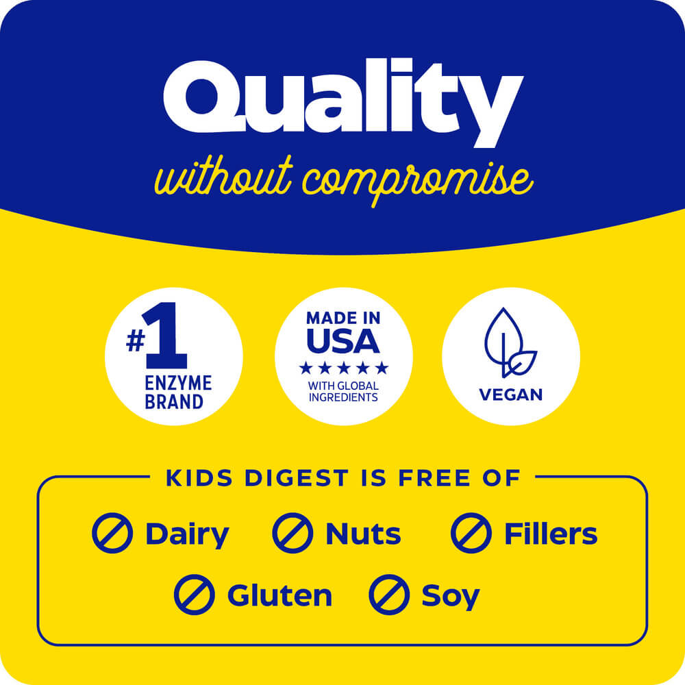 Kids Digest Chewable, (pour enfants) aide à la digestion en douceur