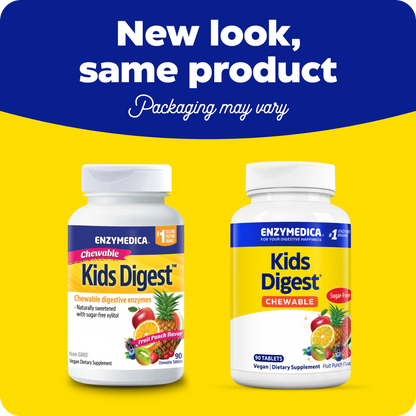 Kids Digest Chewable, (pour enfants) aide à la digestion en douceur