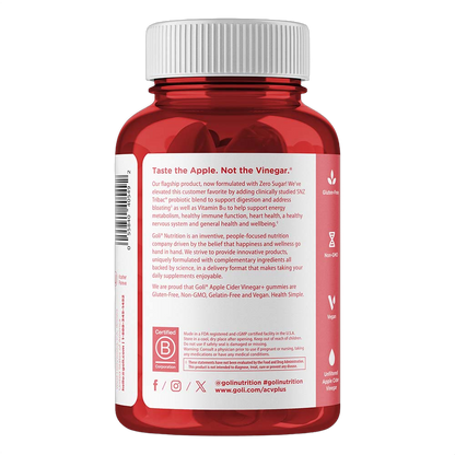 Apple Cider Vinegar, Vinagre de sidra de manzana, sin azúcar