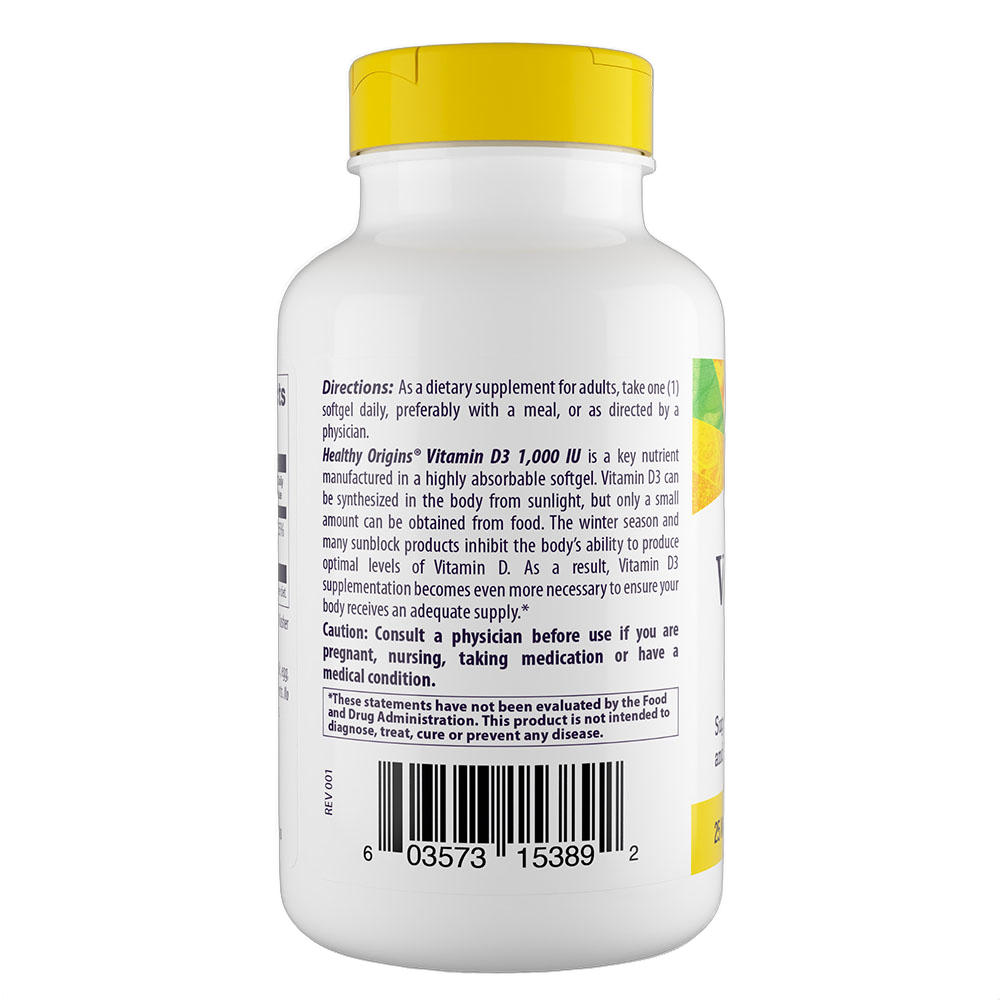 Vitamina D3, 1.000 UI