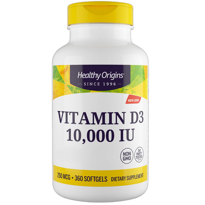 Vitamin D3, 10000IU, Softgels (Olive Oil)