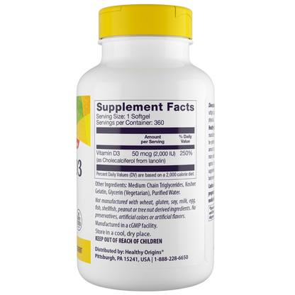 Vitamin D3, 2.000 IE